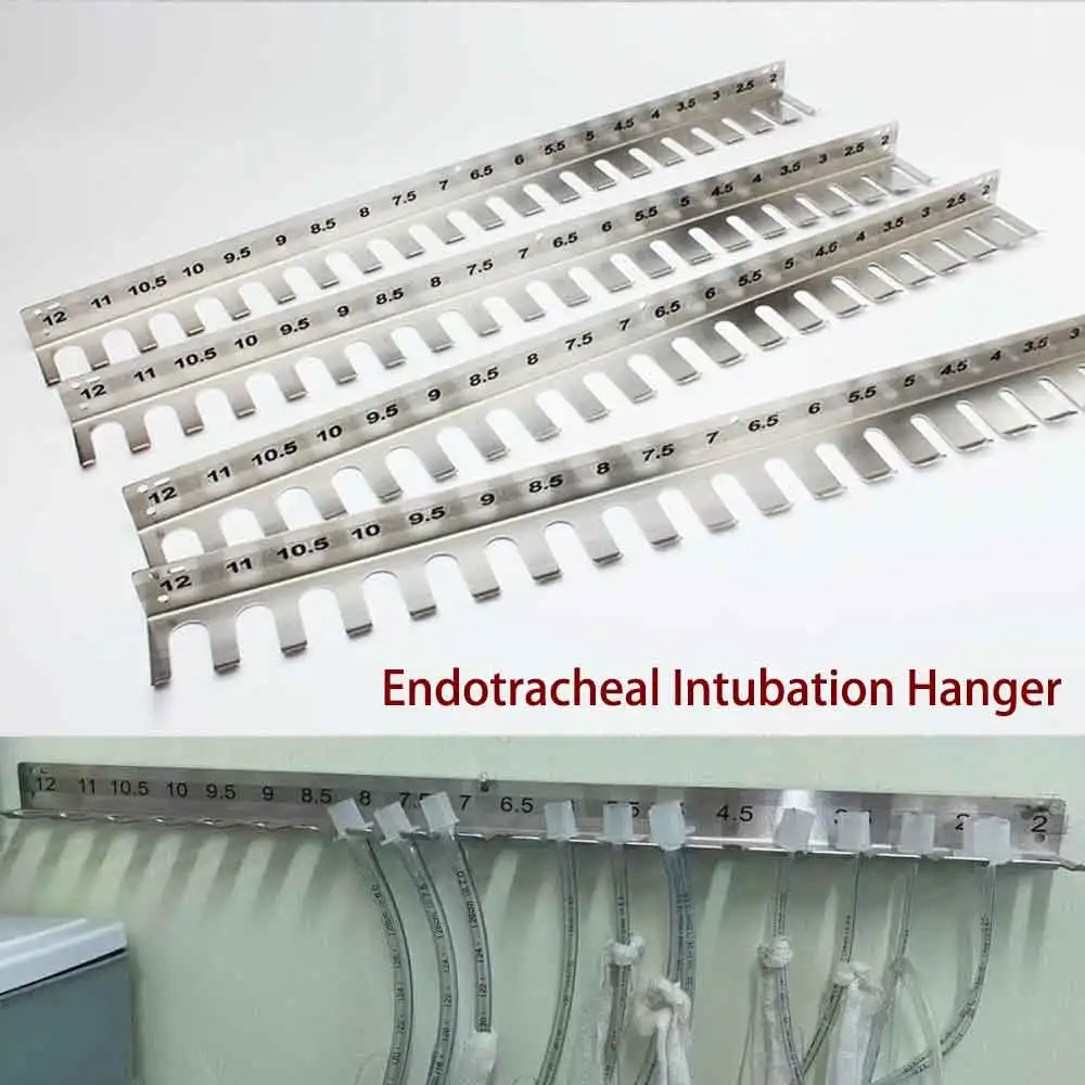 KIYUE-percha para intubación endotraqueal de acero inoxidable 304, estante para tubos endotraqueales, soporte para cánula de tráquea, clínica veterinaria