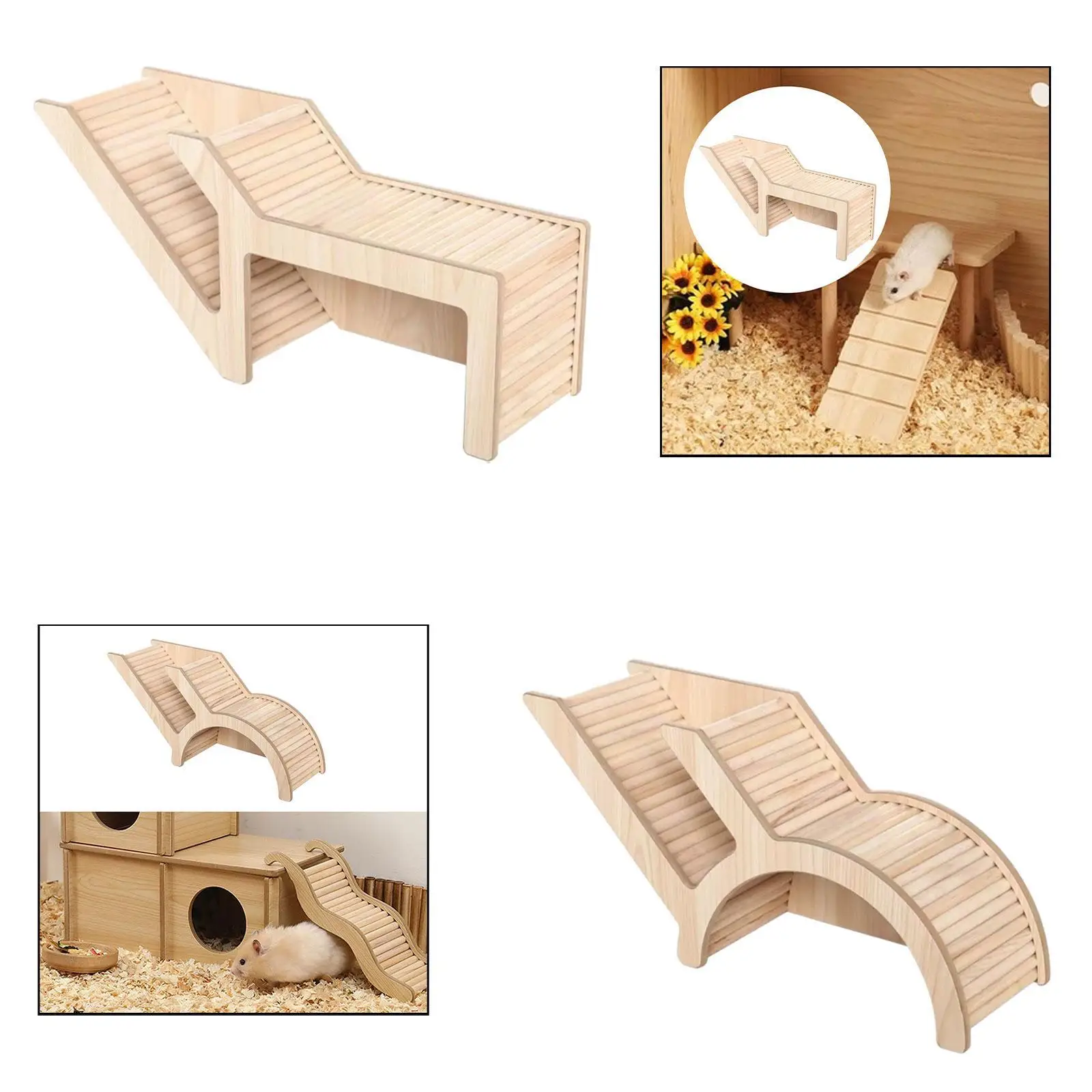 Wooden Hamster House,Hamster Hideout,Small Pet Castle Home,Wood Small Animal Hideout Hut Play Toy for Gerbils Chinchilla Rat