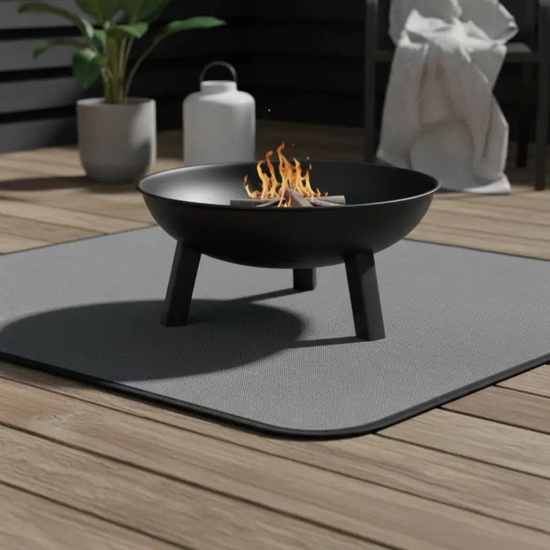 Alfombrilla de silicona ignífuga reutilizable para chimenea y barbacoa - imagen 5