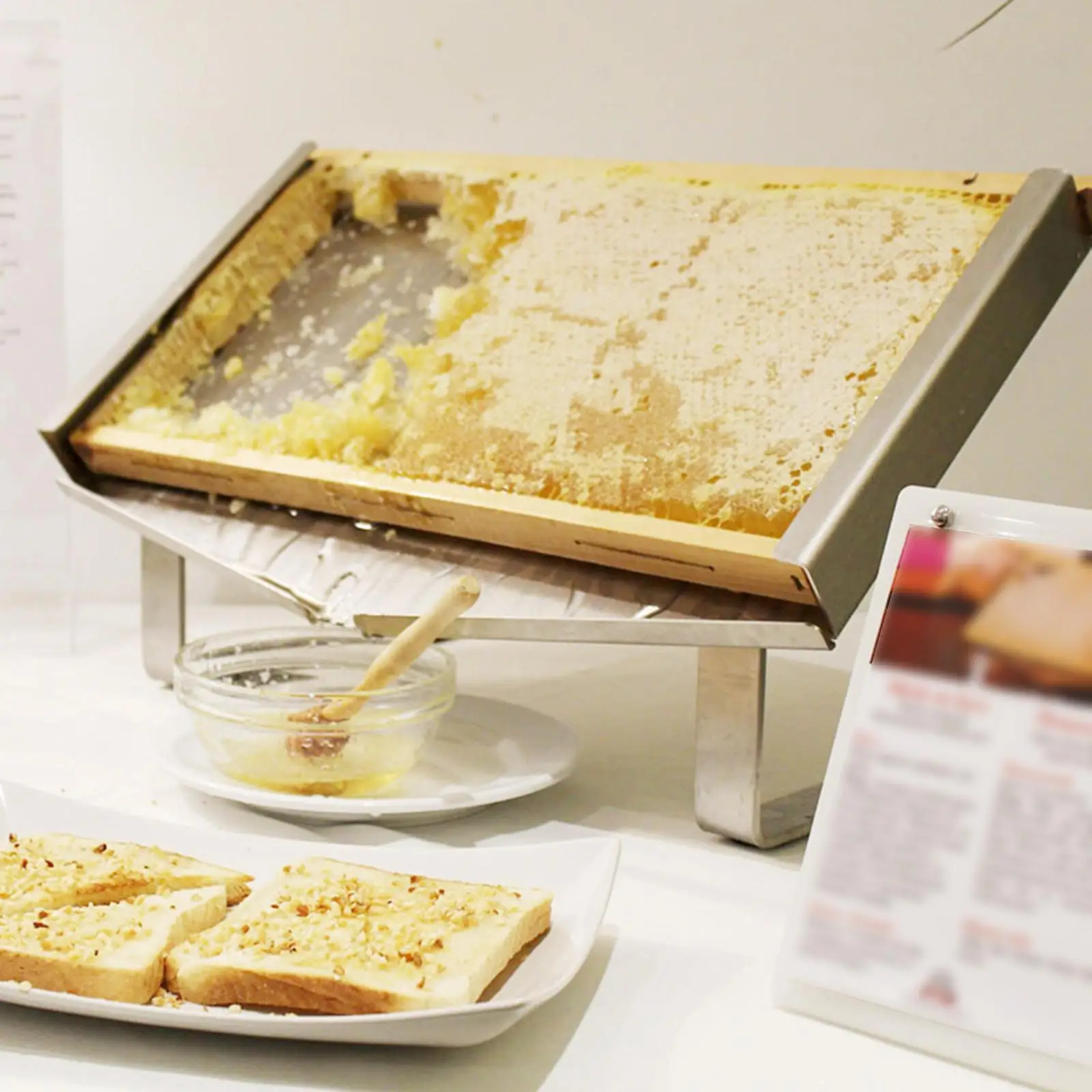 Soporte de marco de colmena, soporte de panal de acero inoxidable, estante de goteo para desatascar, para restaurantes, panaderías, suministros de apicultura - imagen 2