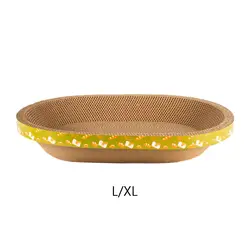 Rascador para gatos ovalado con cama de salón – protección muebles