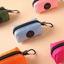 Dispensador de bolsas para cacas caninas mosquetón lona