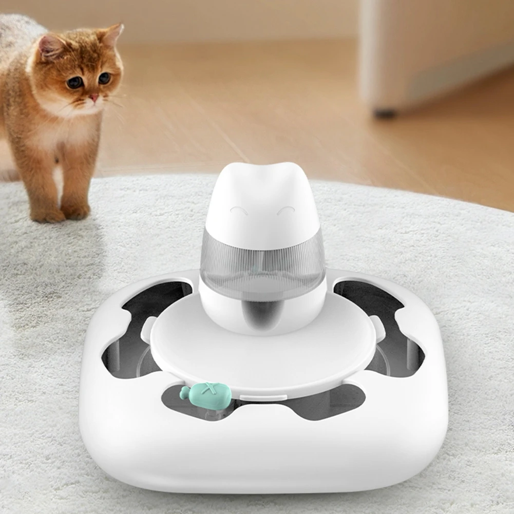 Juguete interactivo para gatos, Alimentador automático eléctrico para mascotas, juguete giratorio para gatitos, bolas de inteligencia, pistas de rodillo, suministros para mascotas - imagen 2