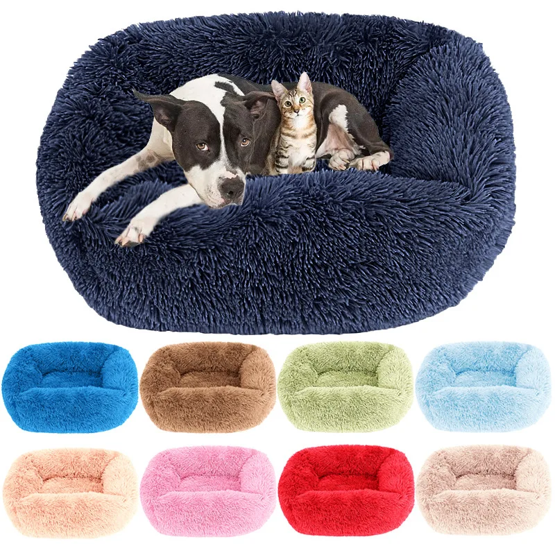 Camas para perros, cama de felpa para mascotas, cojín esponjoso, estera para mascotas de razas pequeñas, suministros para perrera, productos, manta media para cachorros - imagen 4
