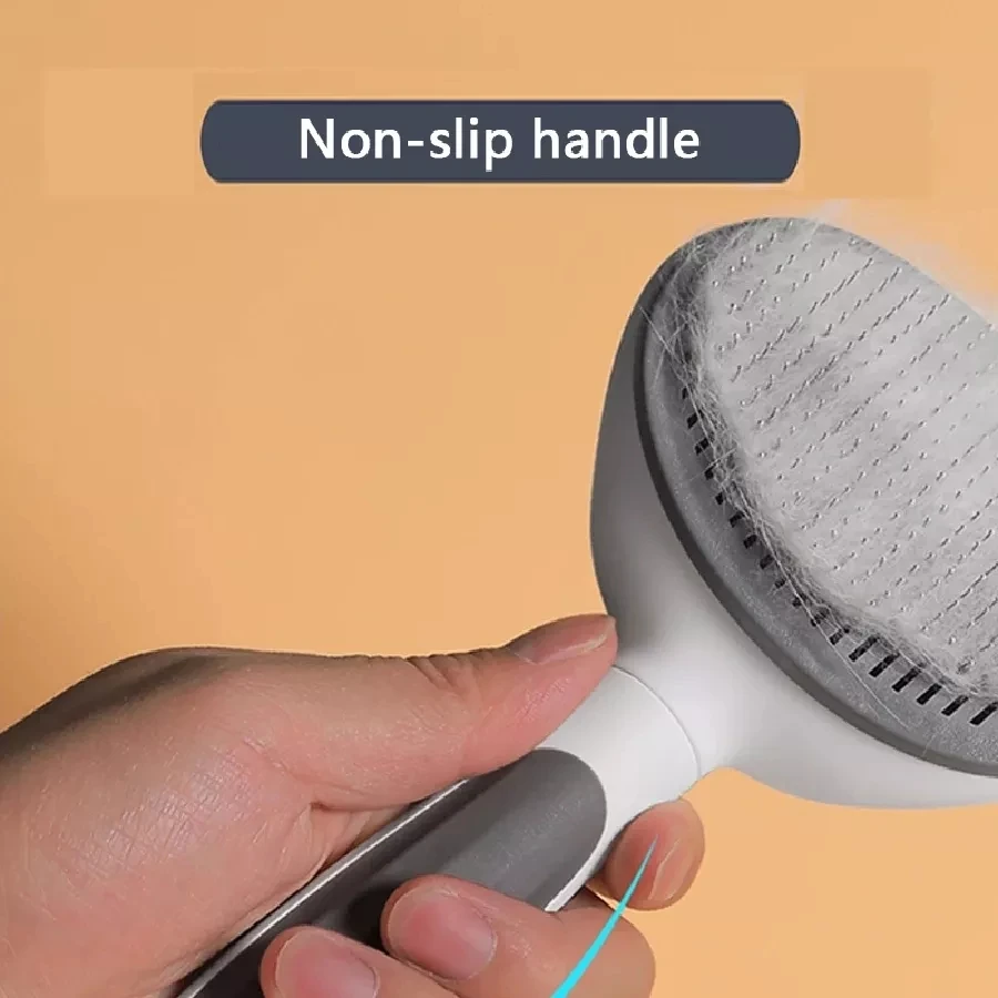 Cepillo de aseo para mascotas para perros y gatos, peine de masaje Deshedding con cerdas suaves para eliminar el cabello suelto, limpieza, suministros para mascotas - imagen 2