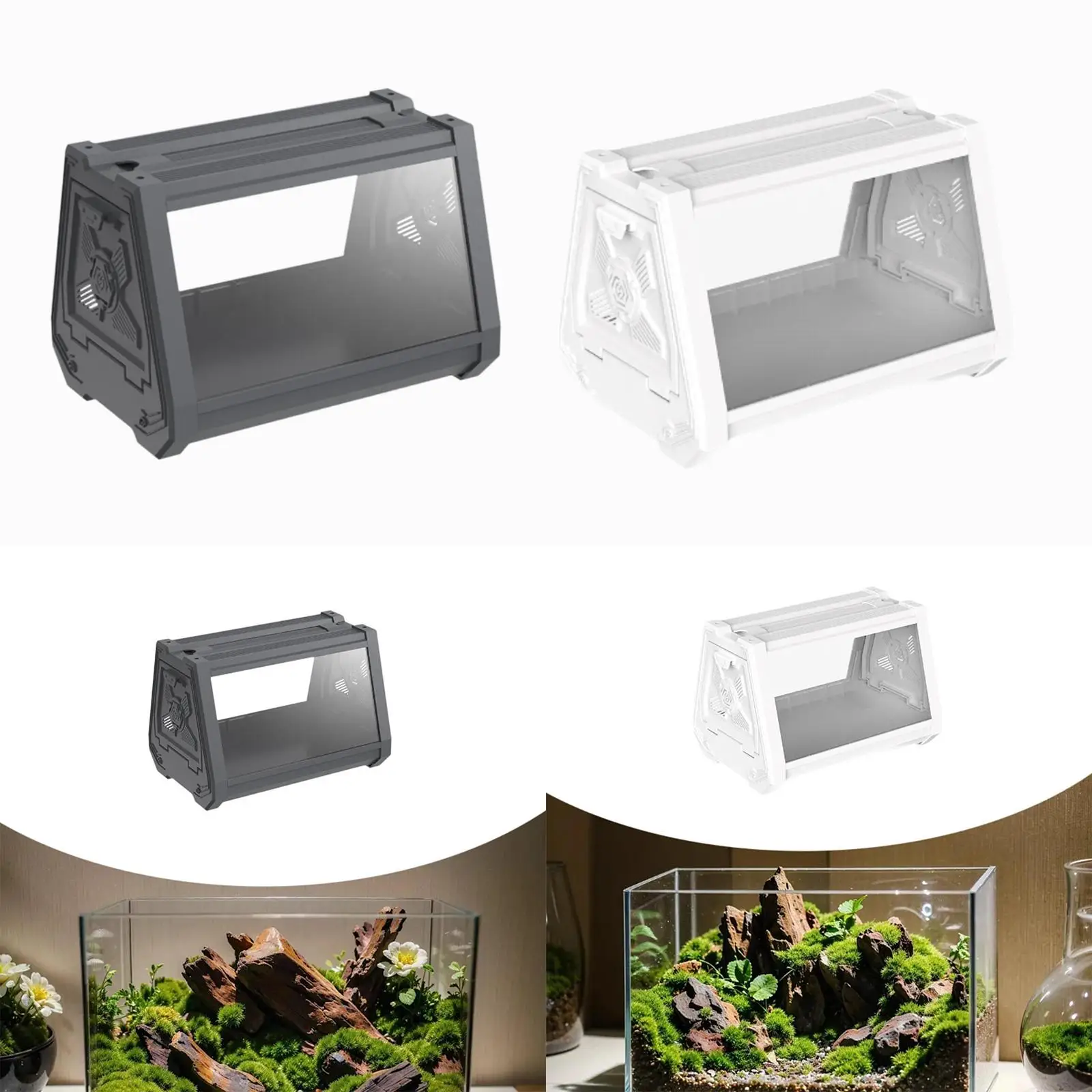 Reptile Terrarium Habitat Cage Hatching Case Reptile View for Hermit Bearded Dragon Chameleon
