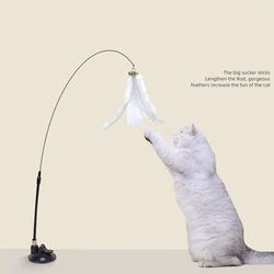 Juguete para gatos con palo de succión y campanilla