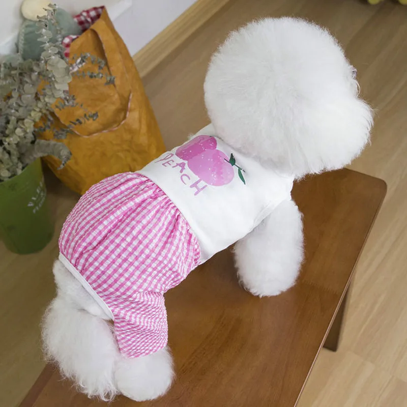 Mono de verano blanco para perros pequeños y Dachshund - imagen 5