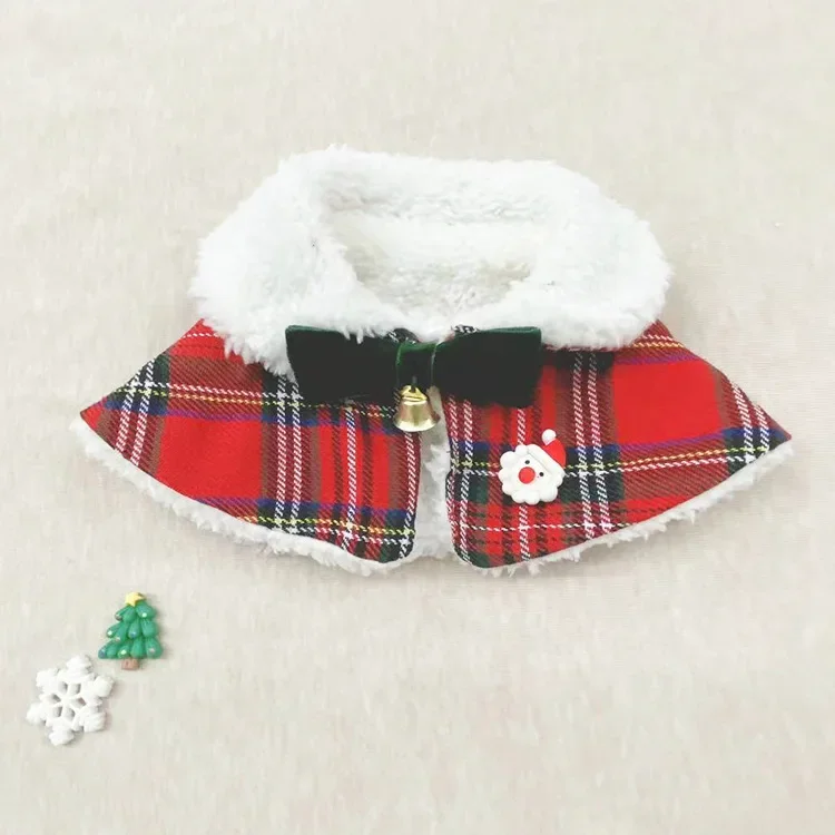 Bufanda de Navidad para perro, ropa de Otoño/Invierno para mascotas, chal para gato, collar, capa para cachorro de perro maltés, ropa para mascotas - imagen 4