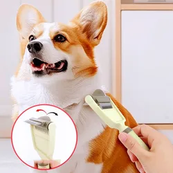 Cepillo doble cara para perros con cuchilla, peine y rastrillo – Quita pelo