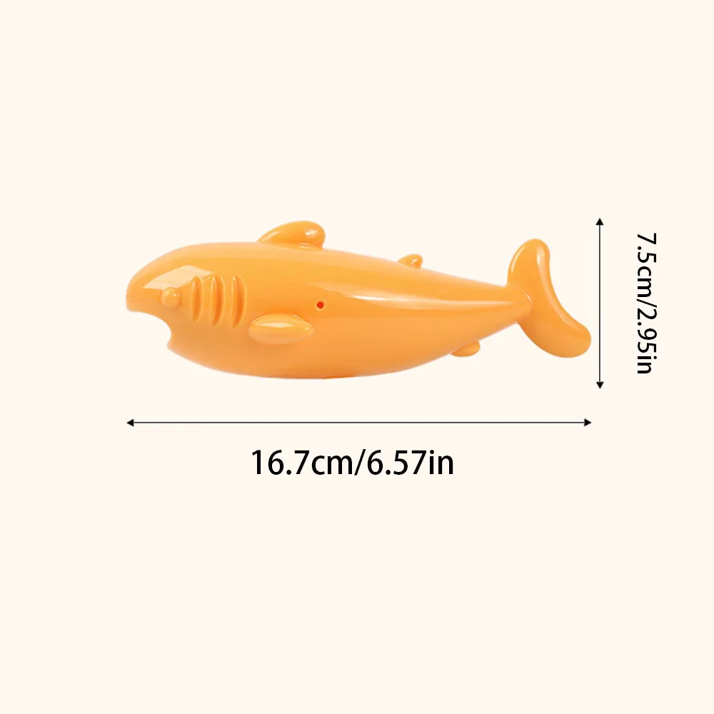 Juguete de tiburón chirriante para perros, juguete de goma para masticar y limpiar los dientes para perros y gatos, juguete resistente a mordeduras de entretenimiento para aliviar - imagen 5