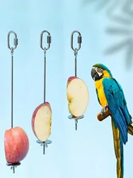 Tenedor fruta acero inoxidable loro – pincho Fruits para jaula