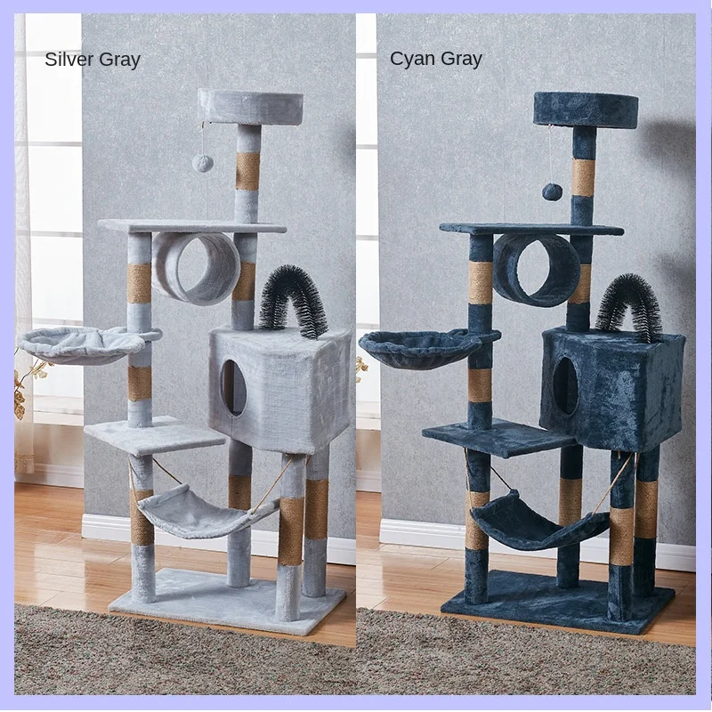 Torre de árbol de gato grande con hamacas múltiples, torre de rasguño, ayudas de entrenamiento de Villa, muebles, suministros de productos para mascotas - imagen 3