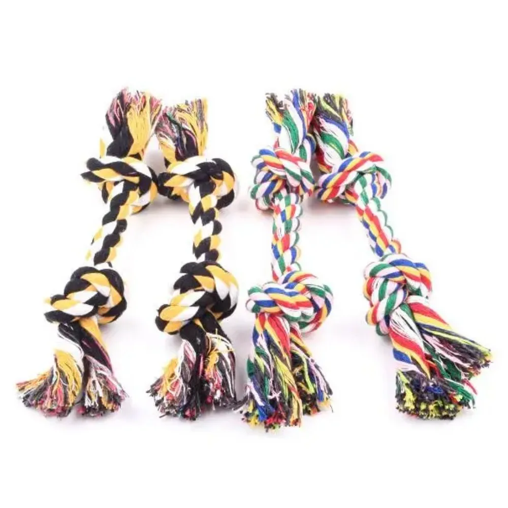 Cuerda para morder para perros, juguete para moler dientes, cuerda de algodón trenzada Molar, juguetes de limpieza dental inofensivos para perros, cuerda para perros, juguetes para masticar - imagen 2