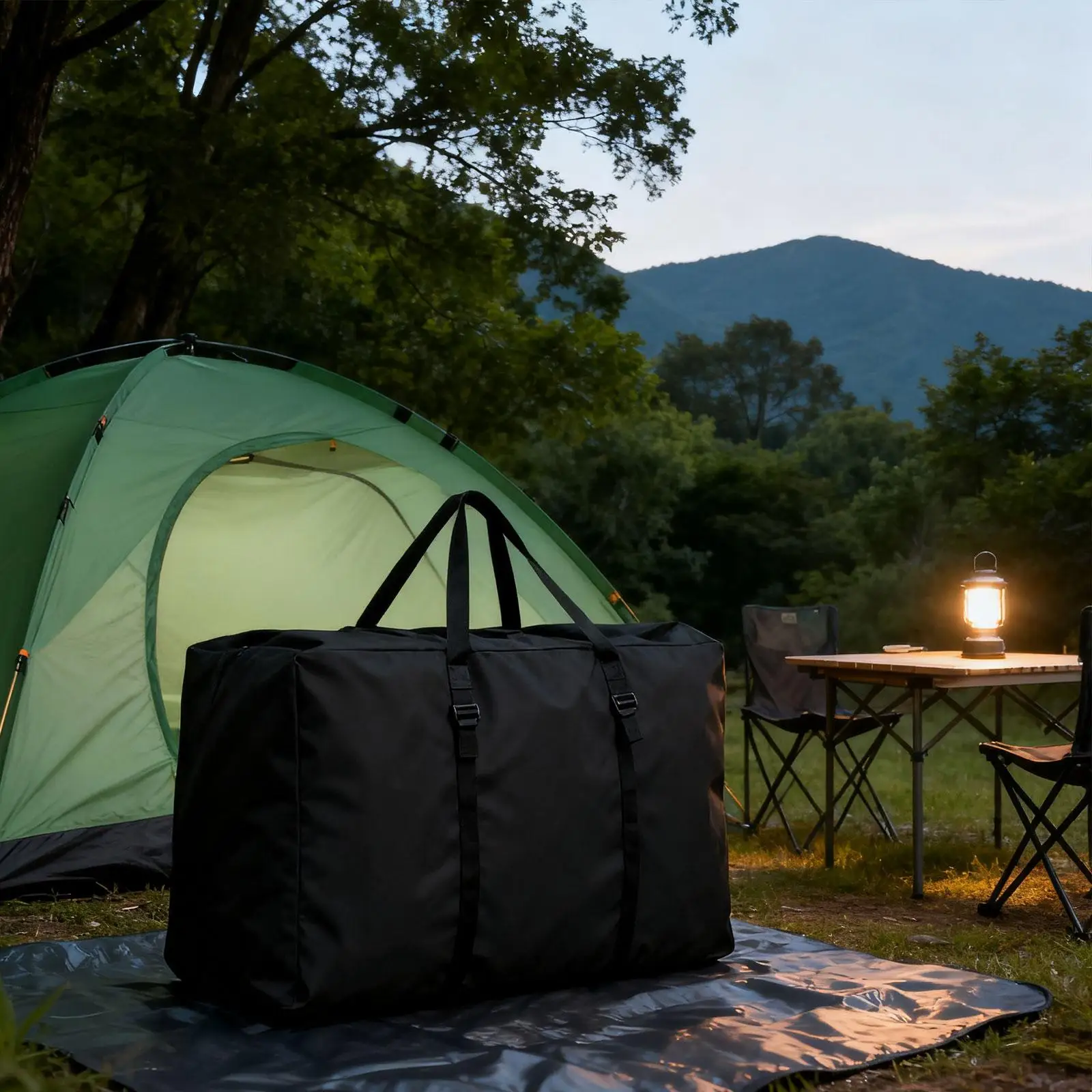 Folding Chair Storage Bag Carrying Bag Waterproof with Zipper Handle Transport