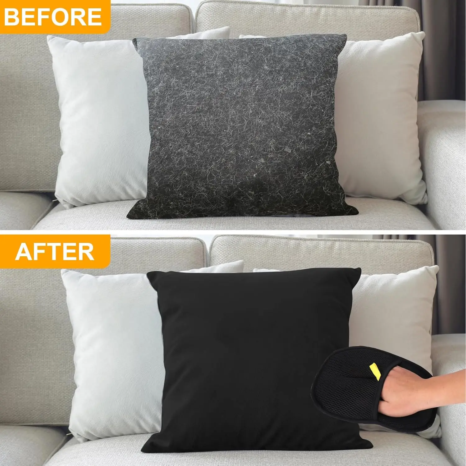 Herramienta de depilación para mascotas, guantes de eliminación estática reutilizables, guantes de aseo de doble cara para mascotas, elimina el pelo de la piel de las mascotas para alfombras - imagen 2