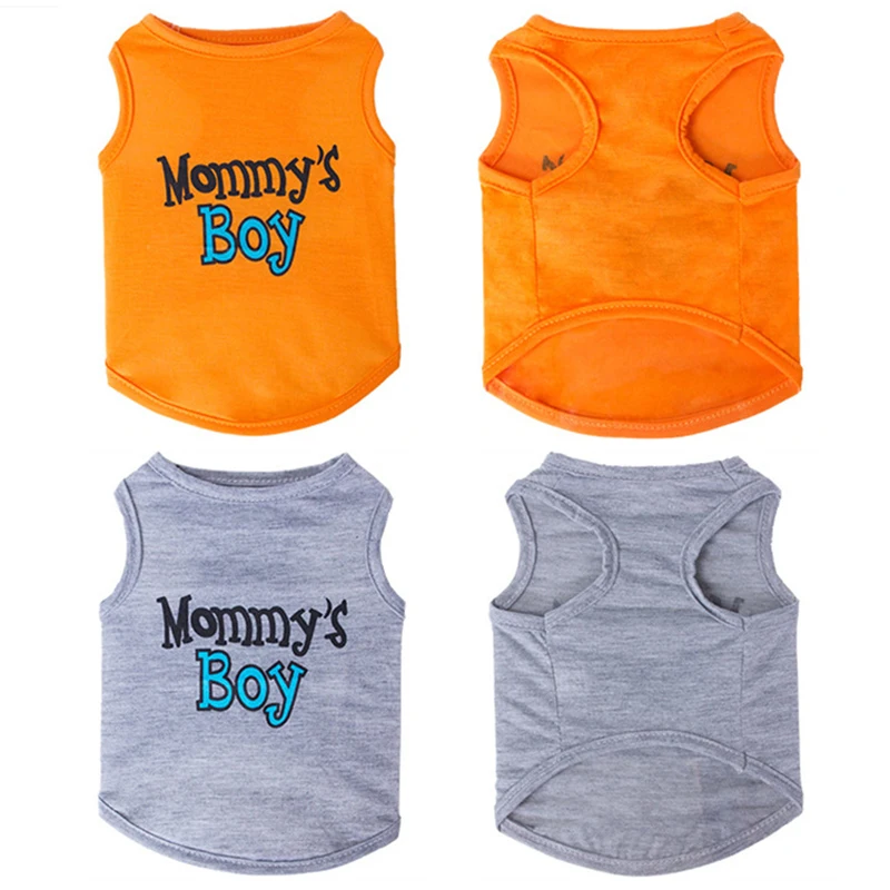 Chaleco sin mangas con estampado de letras para cachorros, ropa de verano para mascotas para perros pequeños, camiseta Bichon de Pomerania, trajes, ropa para perros - imagen 4