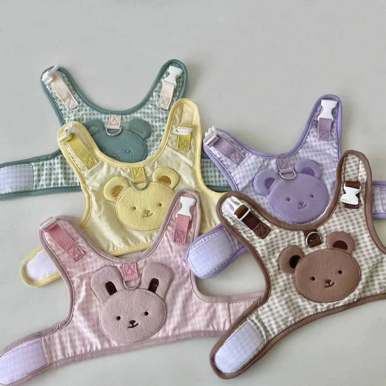 INS Pet-Juego de sombrilla de tracción para perro pequeño, conjunto de pecho y espalda para cachorro, cinco colores, serie Cute Bear - imagen 2