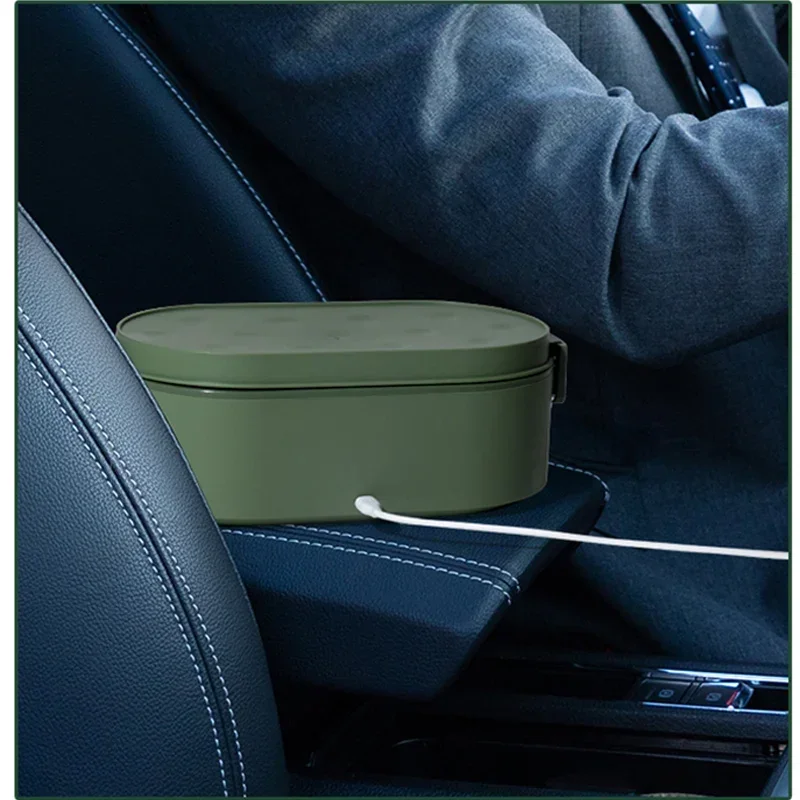 Fiambrera con calefacción eléctrica USB portátil para coche, camión, oficina, escuela, estudiante, niños, 24V, 12V, 5V, Mini calentador de alimentos de arroz, calentador de contenedores - imagen 5