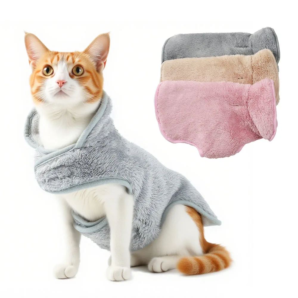 Ropa para gatos, chaqueta Reversible de lana, suéter para gatos, perros, forro polar suave, cálido para invierno, chaleco acolchado para cachorros y gatitos, disfraz
