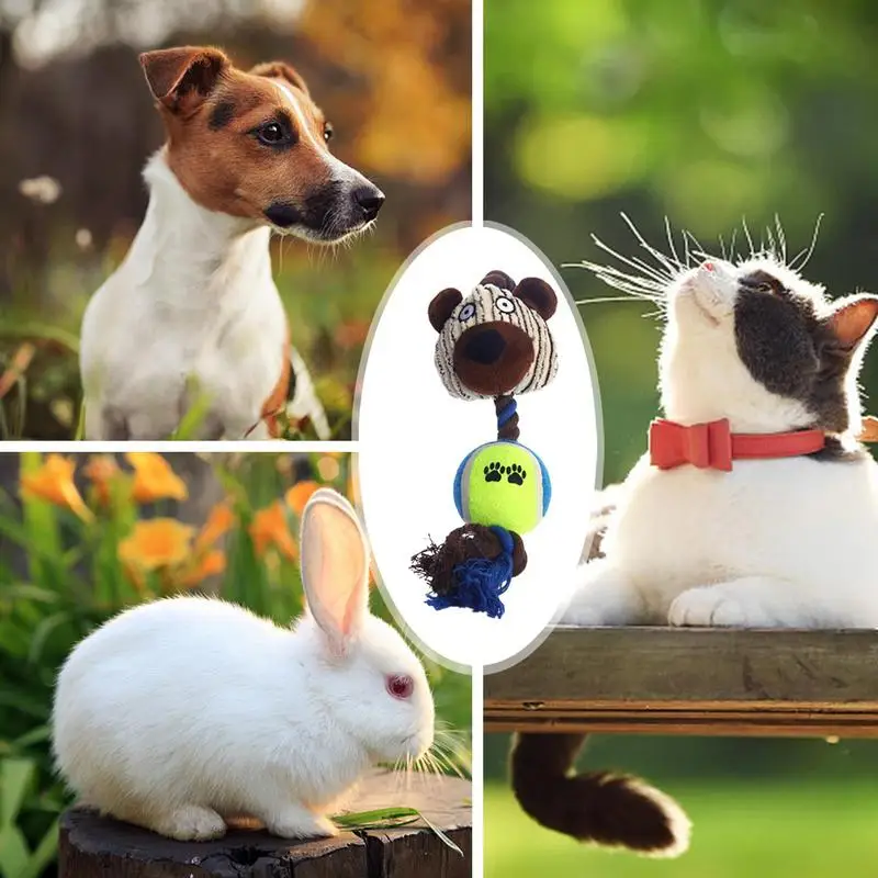 Juguetes para masticar para cachorros, juguete interactivo de pana para morder y moler con tenis, de algodón y cuerda, para perros y gatos - imagen 5