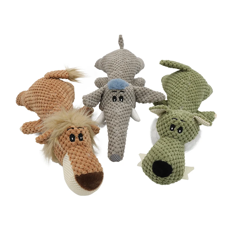 Nuevo juguete de peluche con sonido de cornvelvet en forma de animal para perros, dientes resistentes a mordeduras, suministros para mascotas - imagen 3