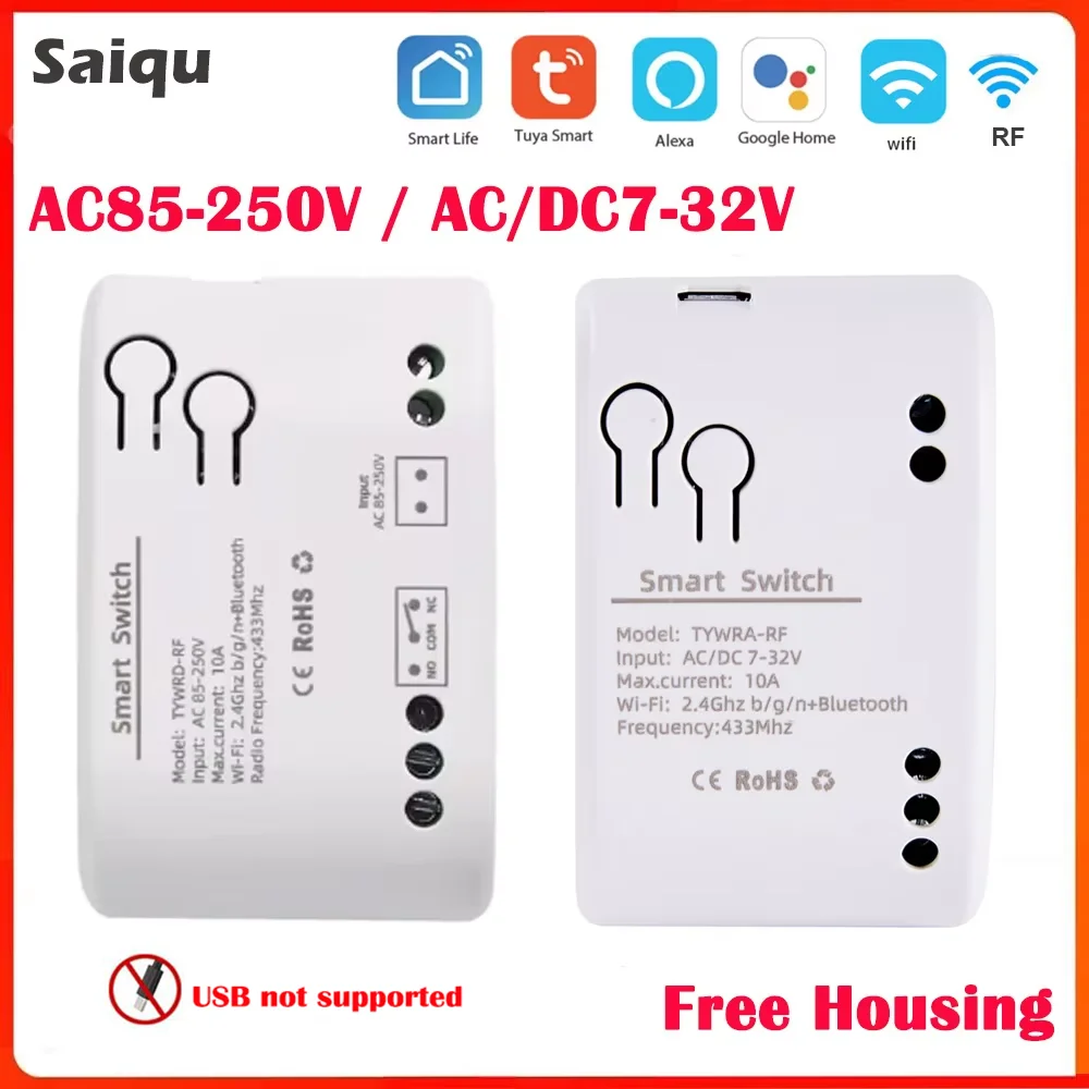 Interruptor inteligente WiFi Tuya 1CH - Control remoto por app y voz