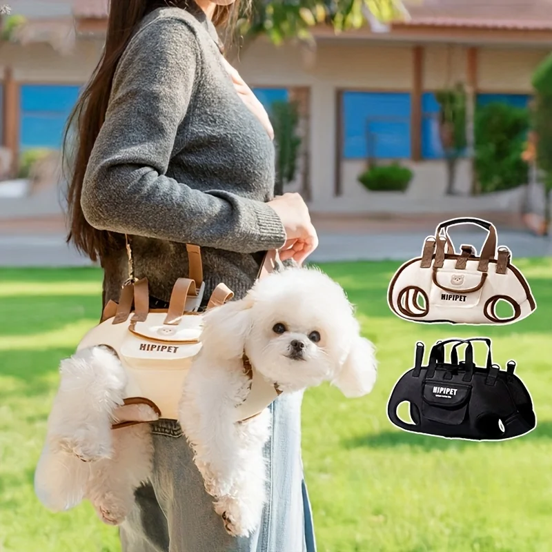 Bolsa de transporte con arnés para perro, mochila de tracción transpirable portátil para exteriores, correa para perro, eslinga para cachorro, bolsa para gato, suministros para mascotas - imagen 5