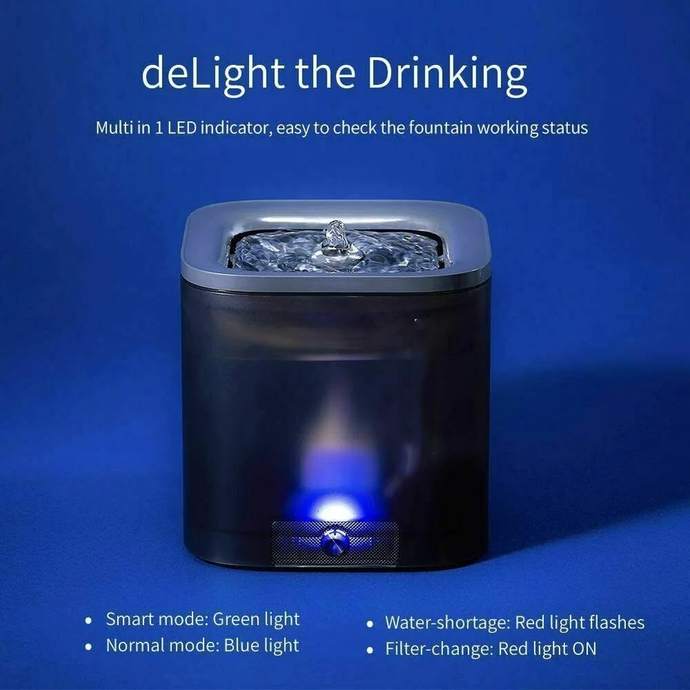 PETKIT-fuente de agua automática para gatos, dispensador inteligente de agua para perros con apagado automático, 1,85 L, LED silencioso - imagen 4