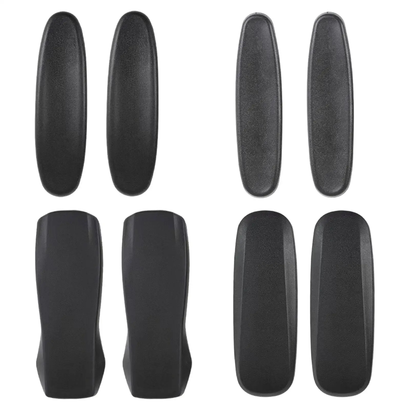 Almohadillas para reposabrazos de silla de oficina, tapas de cuero PU universales con orificios de montaje, piezas de repuesto cómodas, reposabrazos para silla de oficina, 2 uds. - imagen 2