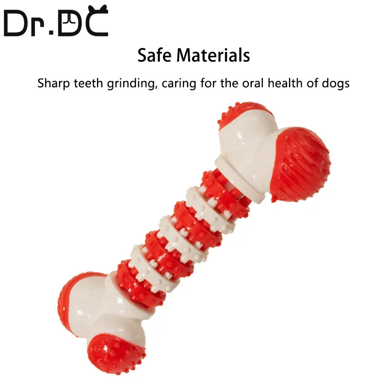 Dr.DC-Juguetes Para morder hueso de perro, TPR, molienda de dientes, juguete interactivo para cachorros, suministros de entrenamiento para mascotas, antimordedura - imagen 5