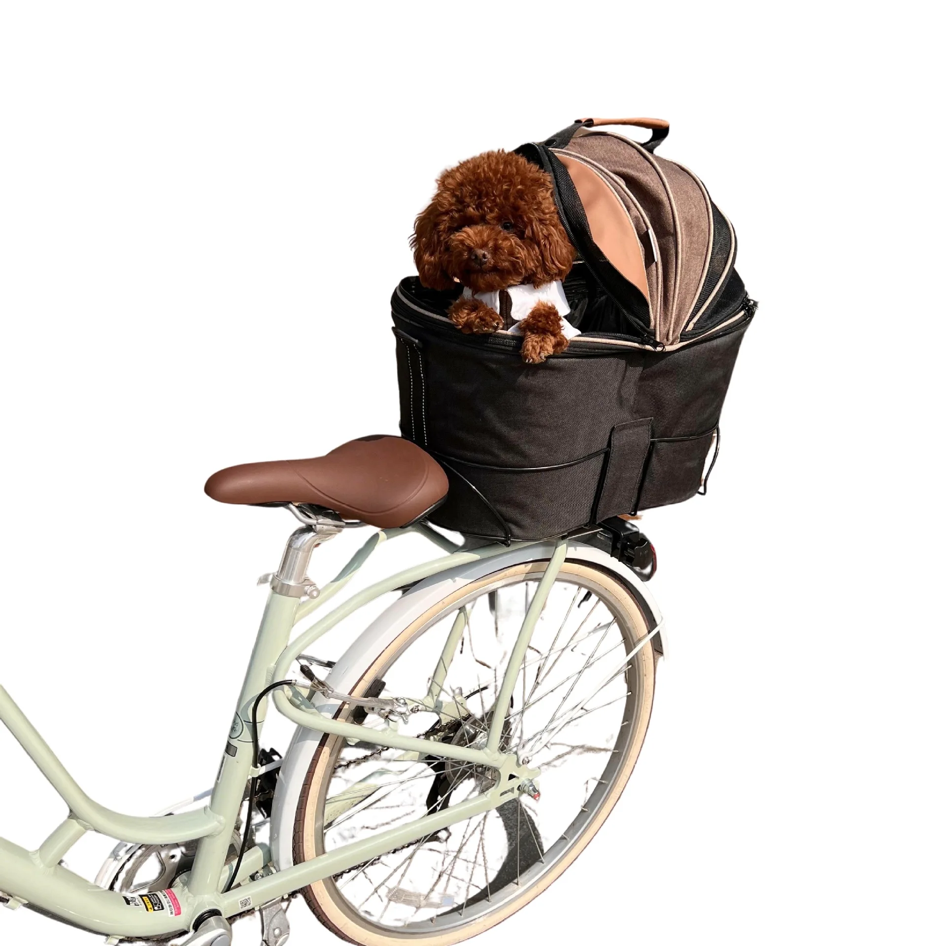 Asiento trasero de bicicleta, bolsa de coche para perros y mascotas, gran capacidad, vehículo eléctrico, Scooter azul, bolsa de lona plegable de mano para coche, productos para mascotas - imagen 5