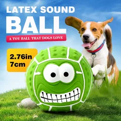 Juguete interactivo para perros: Pelota de látex con chirrido