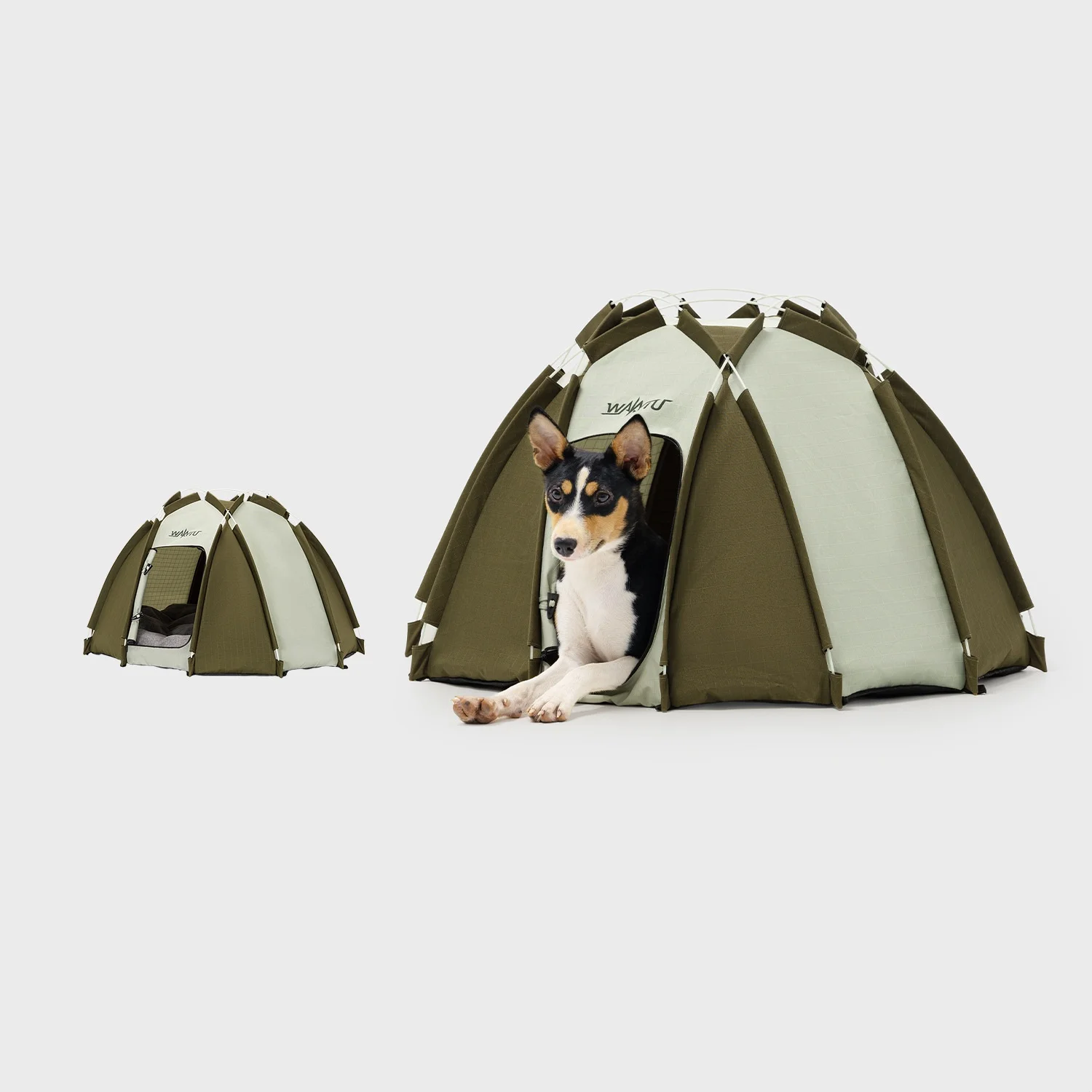 Tienda de campaña plegable para perros al aire libre, casa grande portátil semicerrada para perros, cama de Camping para mascotas con protección solar, tienda impermeable para mascotas