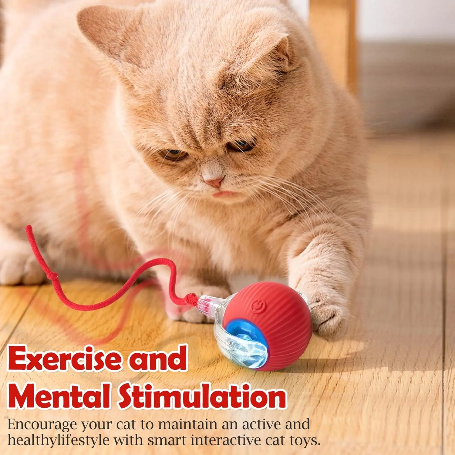 Juguetes interactivos para gatos, pelota para gatos de interior, bola eléctrica rodante automática para gatos, juguetes inteligentes activados por movimiento recargable para gatos - imagen 3