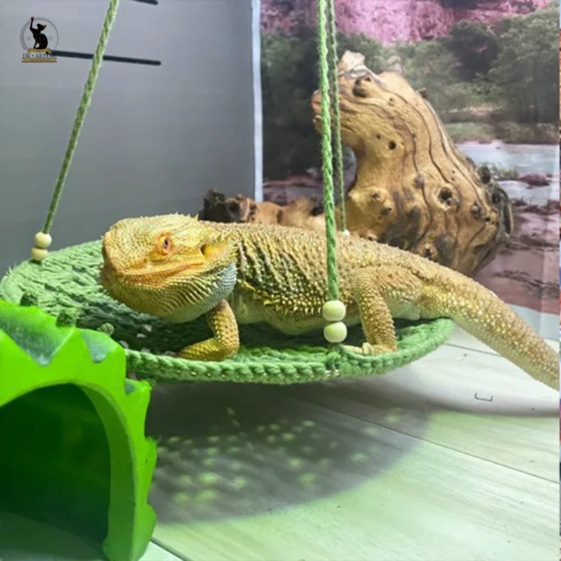 Hamaca de lagarto para mascotas, cama para dormir, cangrejo de Iguana, Gecko, juguete para reptiles, suministros de decoración para anfibios - imagen 4