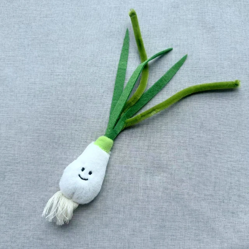 Juguete de peluche para masticar para gatos, cebollino simulado interactivo, lindo gatito chirriante, accesorios para gatos resistentes a mordeduras