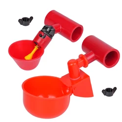 Bebedero automático para aves de corral con tazones de plástico
