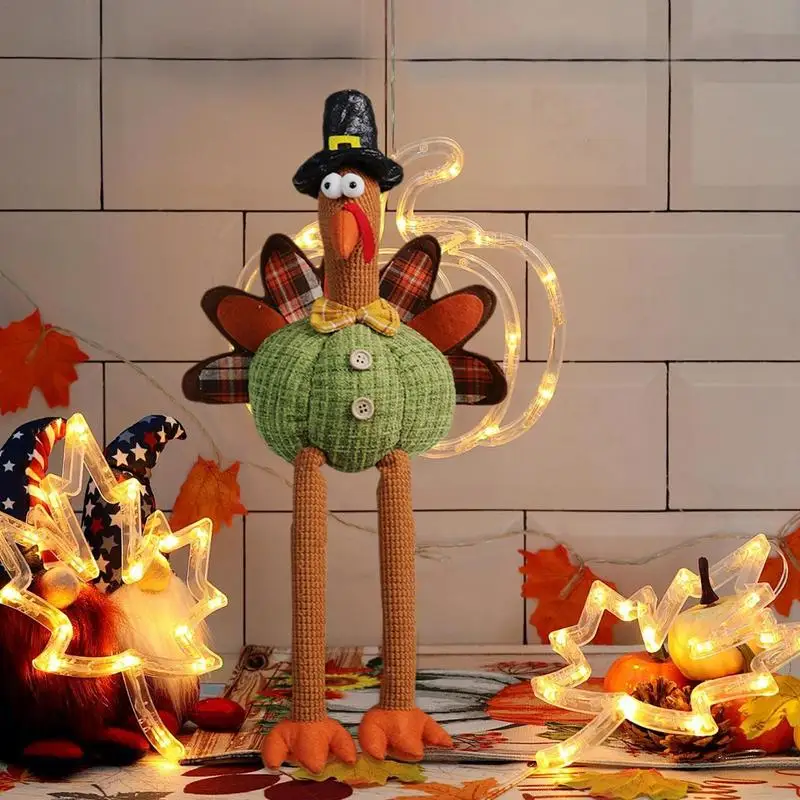 Pavo Animal relleno Acción de Gracias niños pavo juguetes de peluche 9,8 pulgadas dibujos animados Acción de Gracias decoración del hogar Animal de juguete de peluche - imagen 5