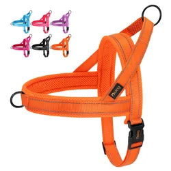 Arnes reflectante de nylon para perros - ajuste rapido, sin tirones