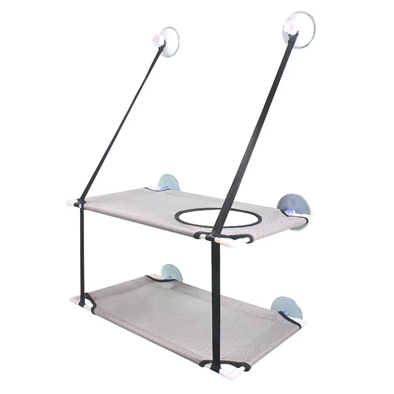 Hamaca de ventana transpirable y lavable para gato con ventosas - imagen 3