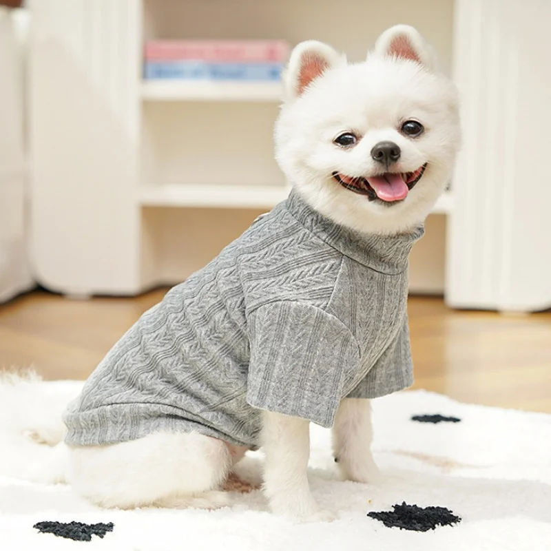Camisa suave de otoño para perros, ropa fina a la moda para perros, sudaderas bonitas y sólidas para cachorros, jerséis para gatos, camisa de fondo para mascotas, disfraz de Chihuahua - imagen 2