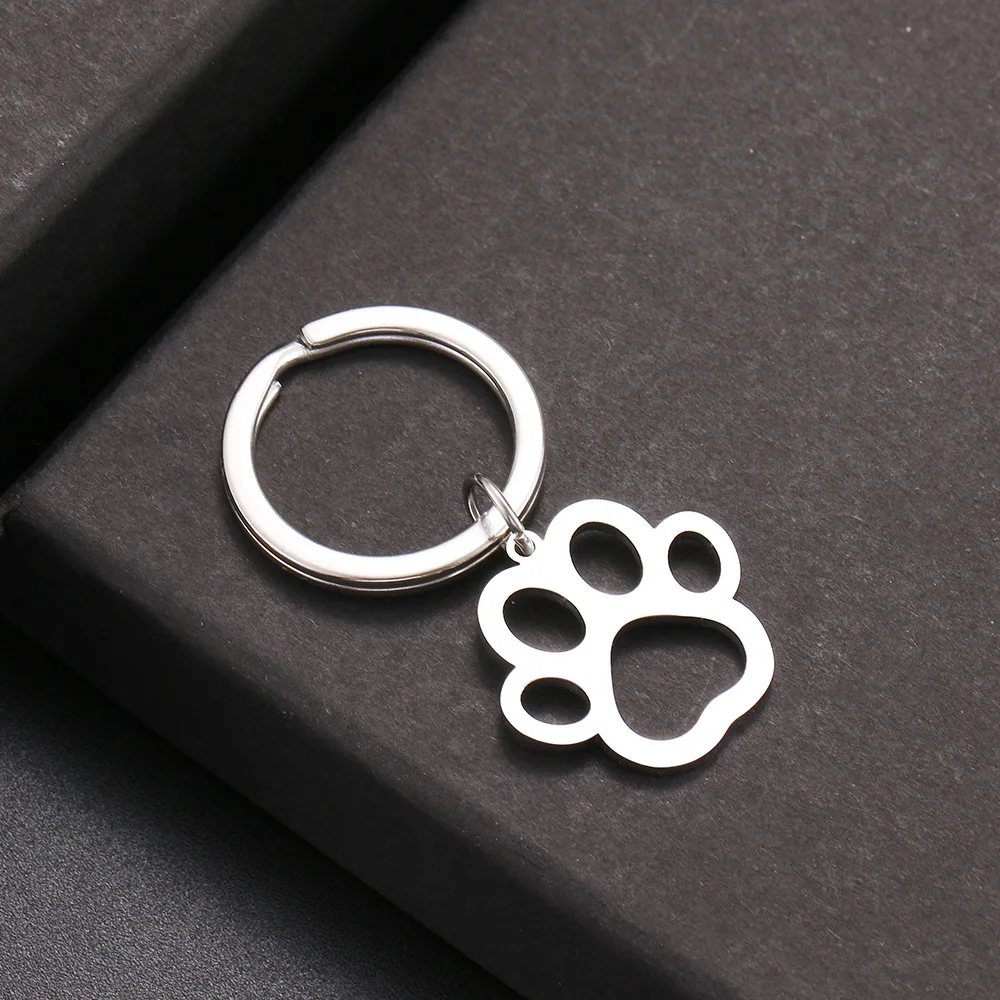 Llavero de pata de perro en acero inoxidable - accesorio para llaves - imagen 4