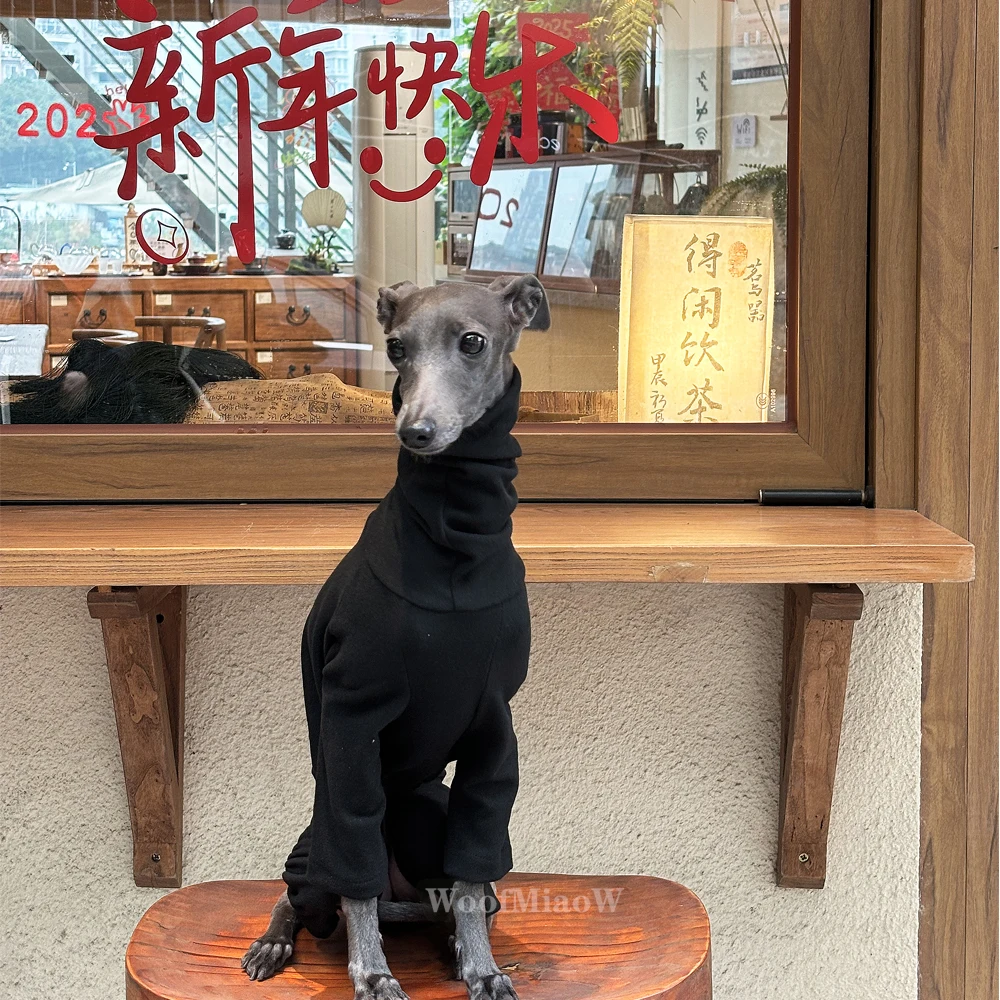 Ropa de cuatro patas de galgo italiano, ropa para perros de Color puro, elástica, suave y cómoda, Multicolor, a la moda