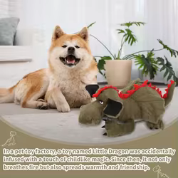 Juguete peluche dragón corazón suave para cachorros - ayuda a dormir