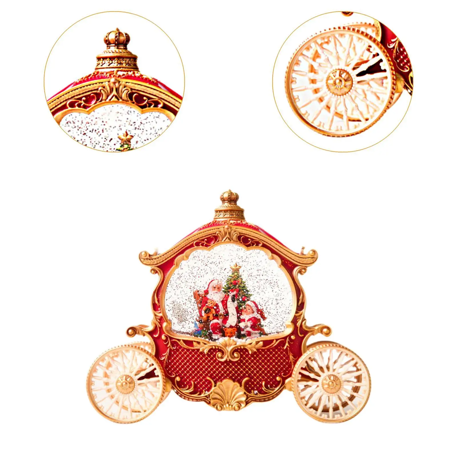 Globo de nieve navideño, carro de Navidad artesanal, globo de nieve para regalos de San Valentín - imagen 5