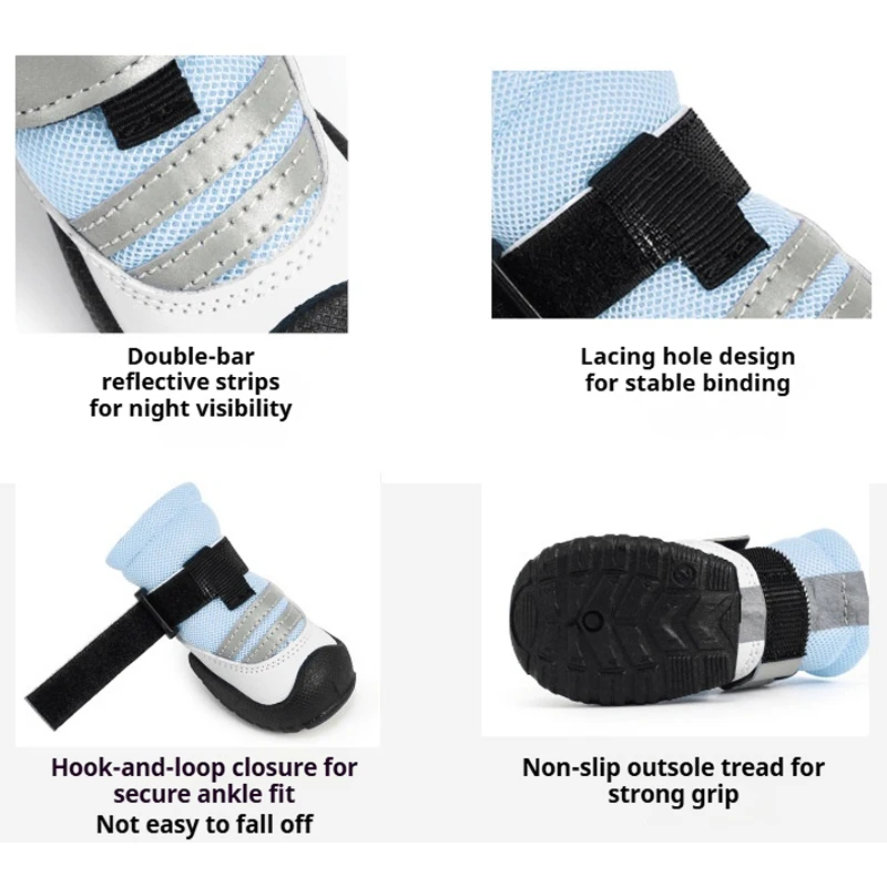 Botas transpirables para perro, suela suave antideslizante y resistente - imagen 4
