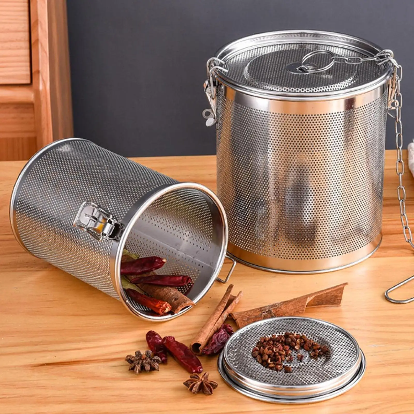 Tea Ball Strainer Reusable Teaware Soups Seasonings Coffee Filter Loose Leaf Tea Steeper Kitchen Gadgets Spice Seasoning Ball