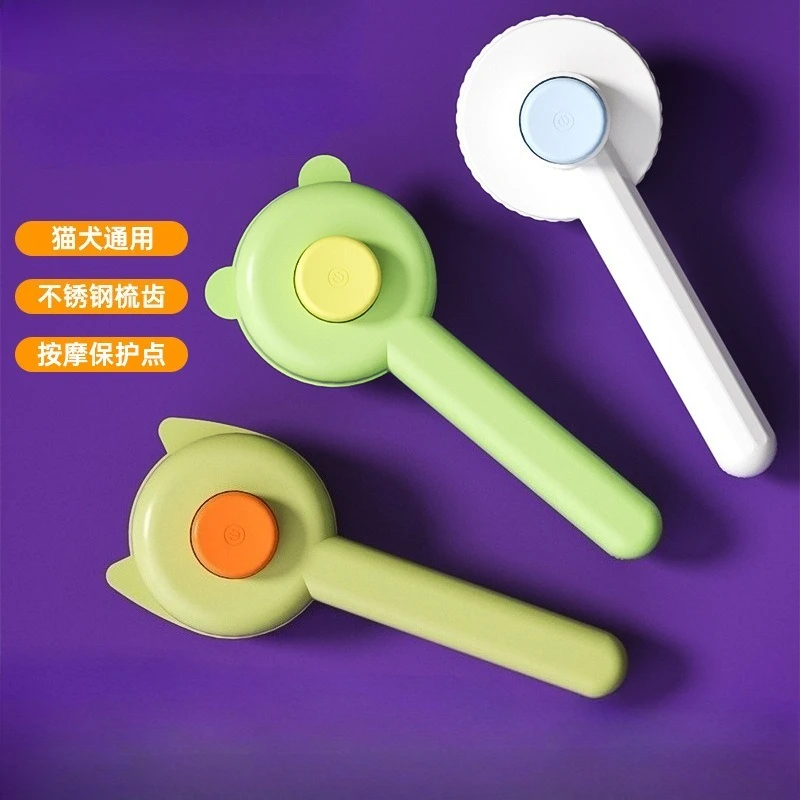 Peines para mascotas con cabeza de oso y orejas de gato, nuevo peine para mascotas para eliminar el pelo flotante, peines de aguja, peine de fila suave, pelo de gato - imagen 2