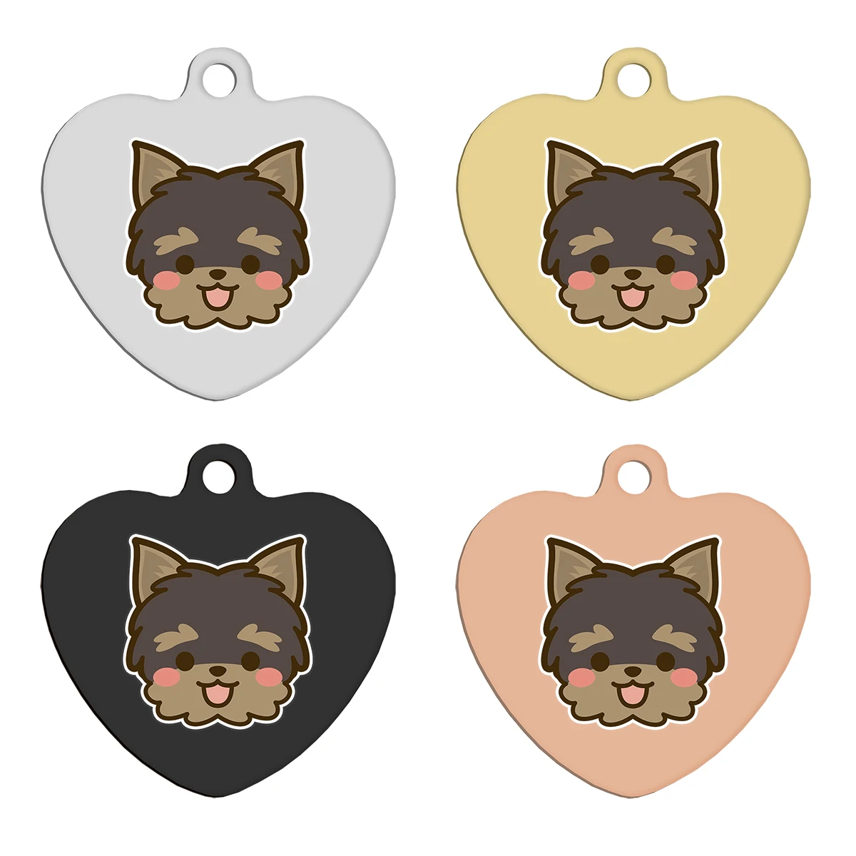 Linda etiqueta con nombre de perro con pegatinas para mascotas, patrón personalizado, placa de identificación, dirección, teléfono para perros pequeños y medianos - imagen 4